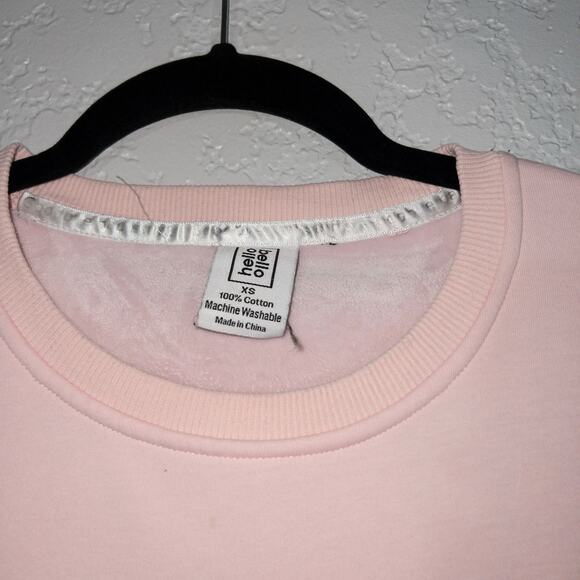 Hello Bello Pink Logo Crew Neck‎ Sweater Size XS - Picture 3 of 5